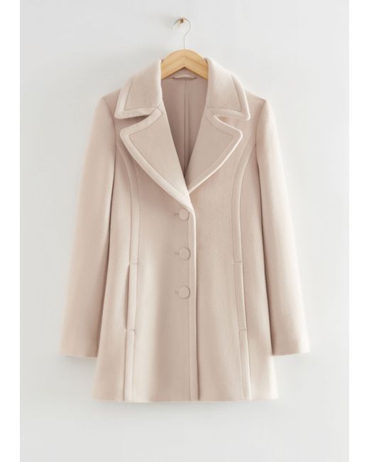 Other Stories Fitted Mid-Length Wool Coat