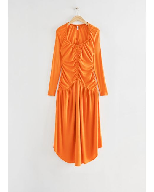 Other Stories Fitted Ruched Dress