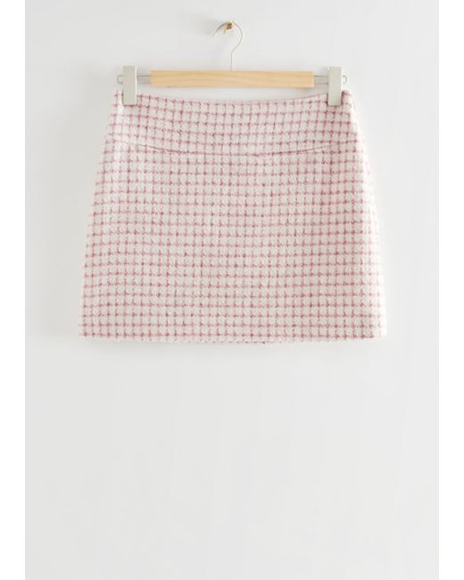 Other Stories Fitted Tweed Mini Skirt
