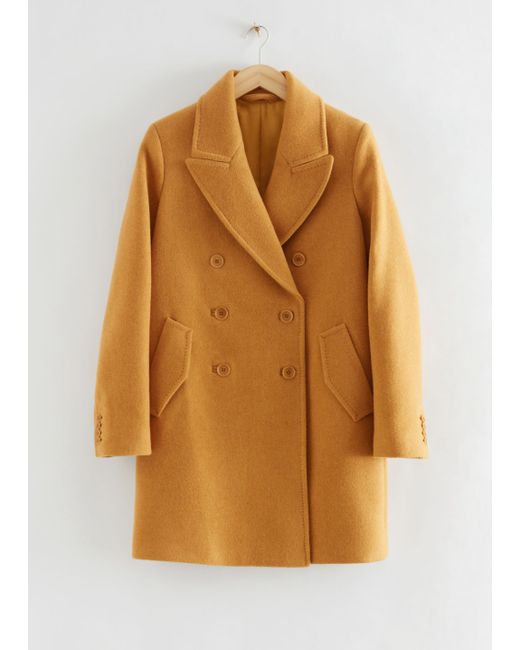 Other Stories Boxy Double-Breasted Wool Coat