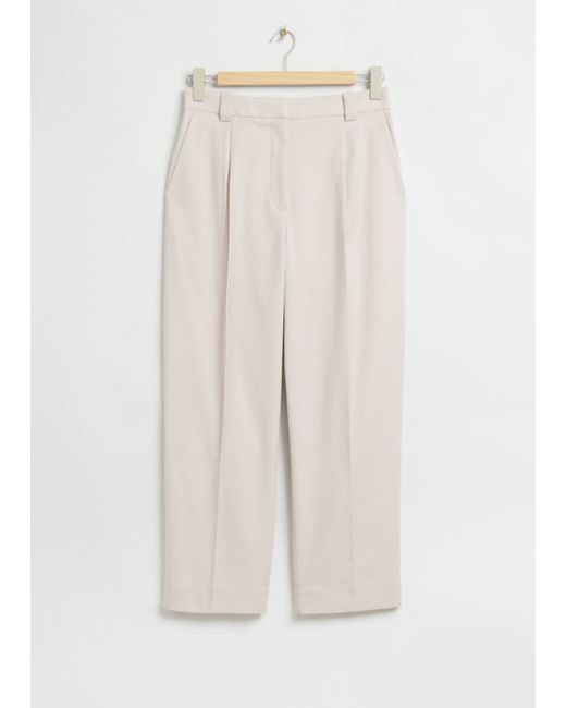 Other Stories Pleated Straight Leg Trousers