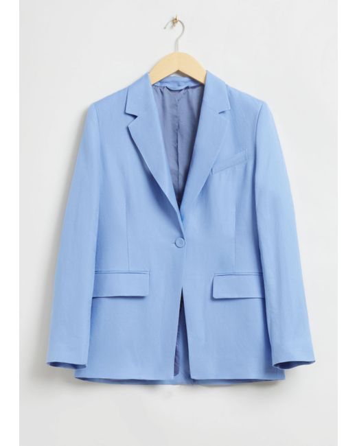 Other Stories Relaxed Cut-Away Tailored Blazer