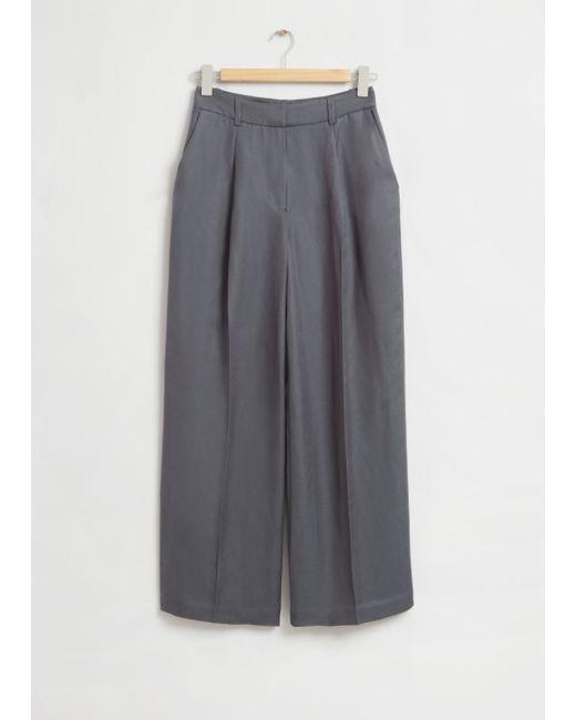 Other Stories Wide Tailored Press Crease Trousers