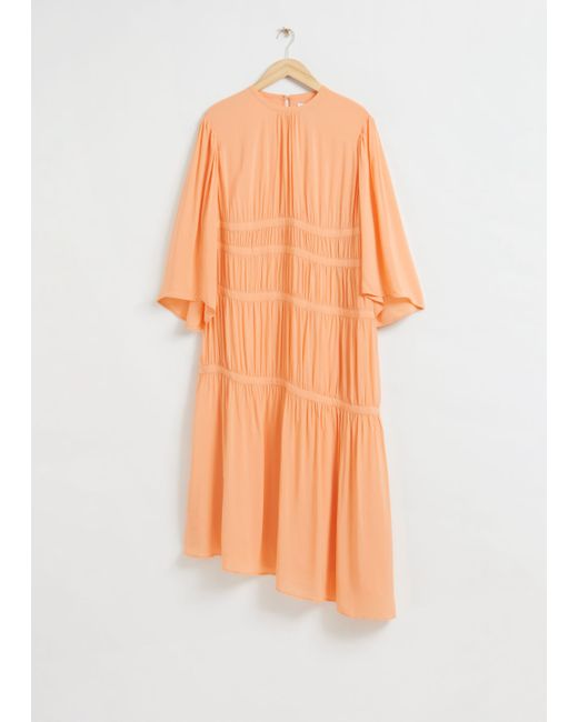Other Stories Ruched Relaxed-Fit Asymmetric Dress