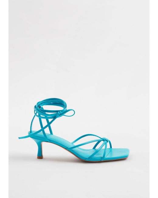 Other Stories Strappy Kitten Heel Leather Sandals