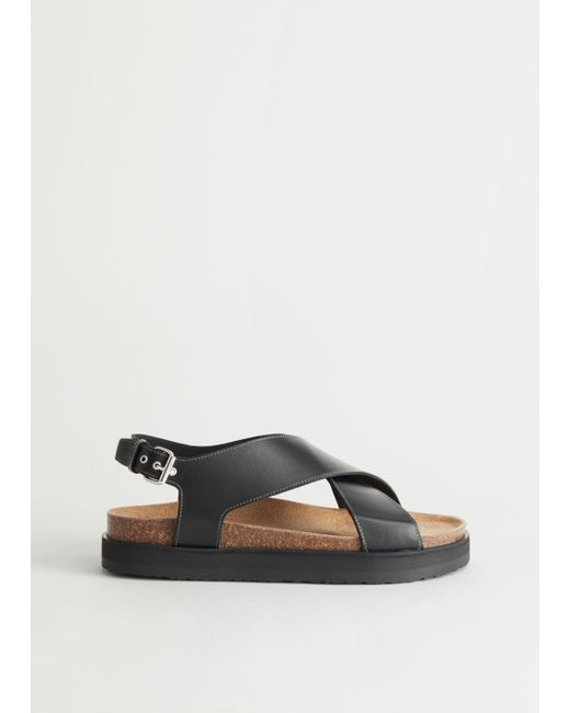 Other Stories Criss-Cross Leather Sandals