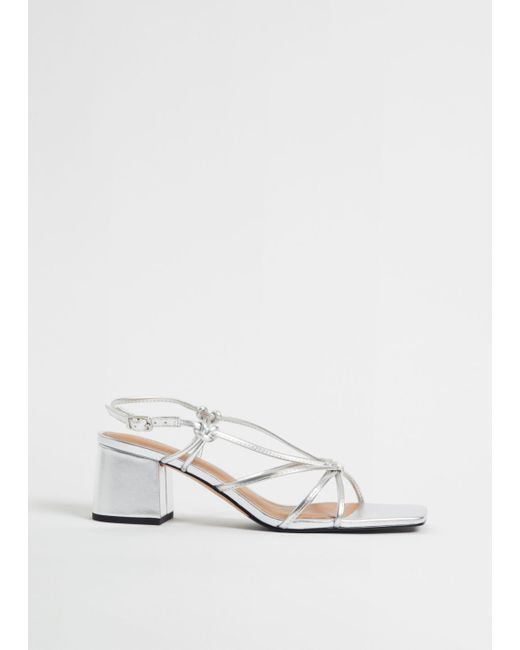 Other Stories Strappy Knotted Leather Sandals