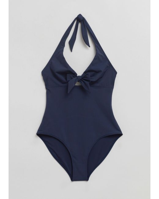 Other Stories Halterneck Bow Swimsuit