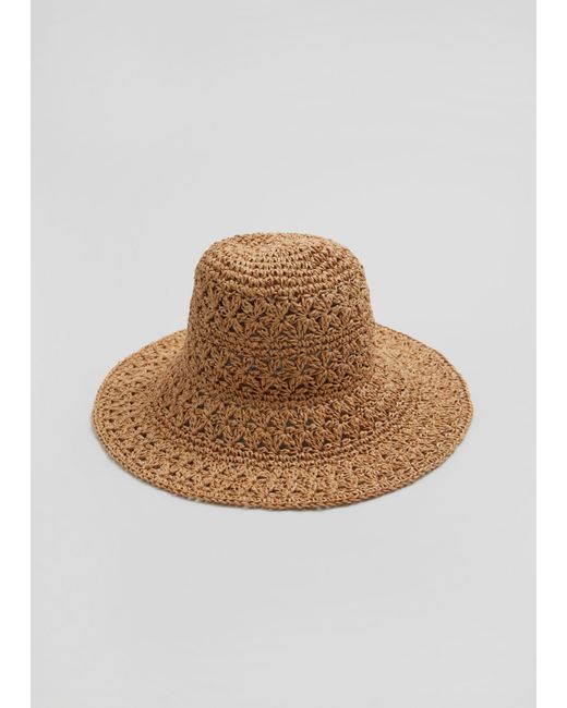 Other Stories Crochet Straw Hat