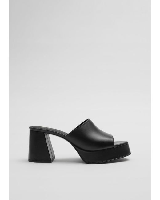 Other Stories Platform Leather Mules