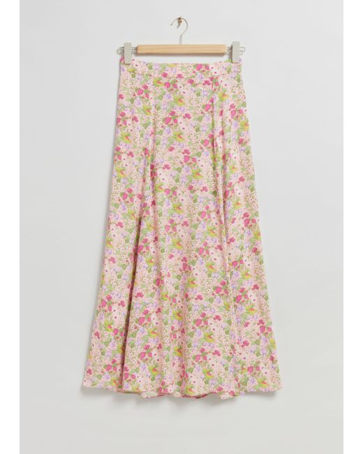 Other Stories High Waist Printed Flared Skirt