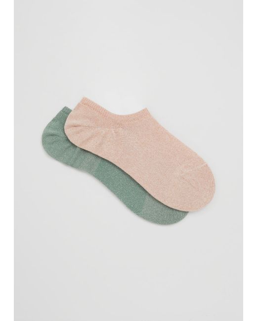 Other Stories 2-Pack Sparkly Sneaker Socks