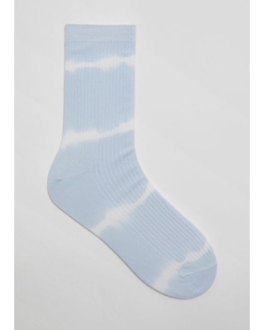Other Stories Ribbed Tie-Dye Socks