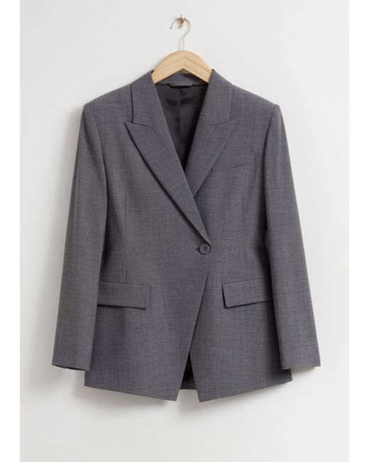 Other Stories Double-Breasted Ayssemetric Blazer