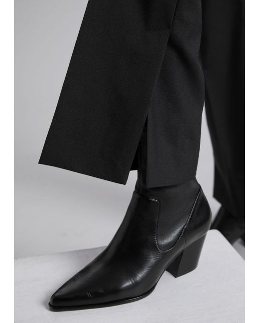Other Stories Pointed Leather Boots