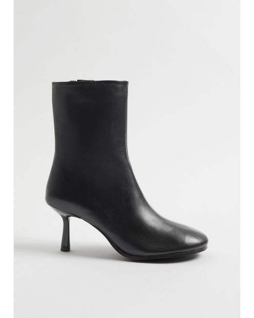 Other Stories Heeled Leather Ankle Boots