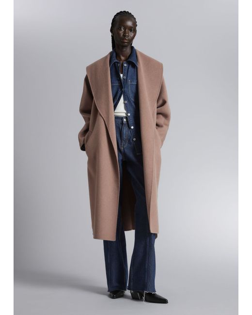 Other Stories Oversized Shawl Collar Coat