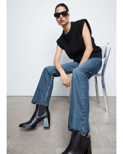Other Stories Heeled Leather Chelsea Boots