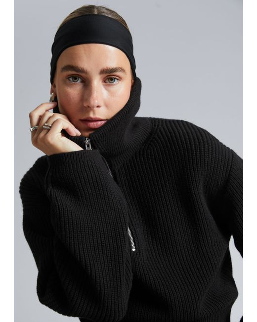 Other Stories Half-Zip Knit Sweater