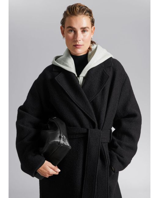 Other Stories Voluminous Belted Wool Coat