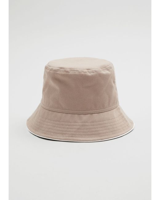 Other Stories Topstitched Cotton Bucket Hat