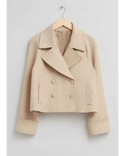Other Stories Relaxed Cropped Pea Coat
