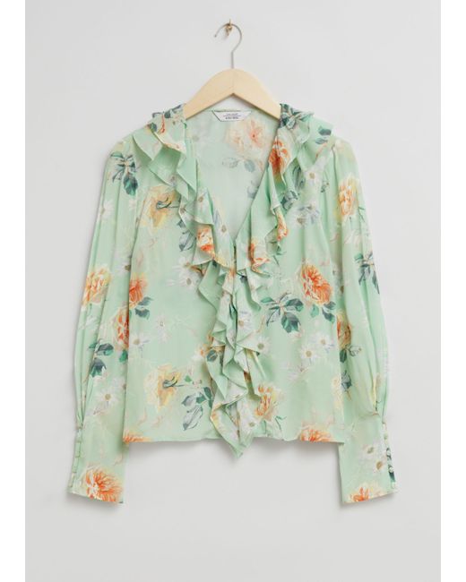 Other Stories Fitted Frilled Collar Blouse