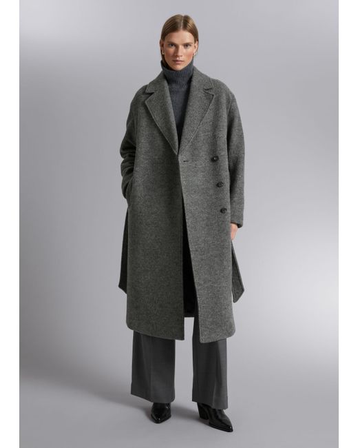 Other Stories Voluminous Belted Wool Coat
