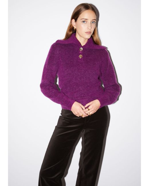 Other Stories Collared Knit Sweater