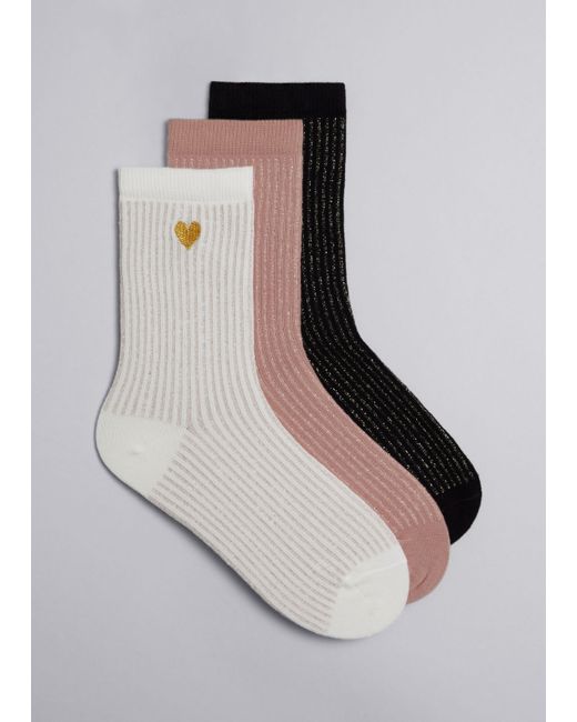 Other Stories 3-Pack Heart Socks Gift Set