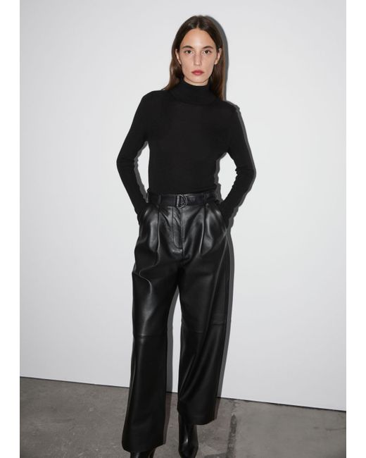 Other Stories Wide Leather Trousers