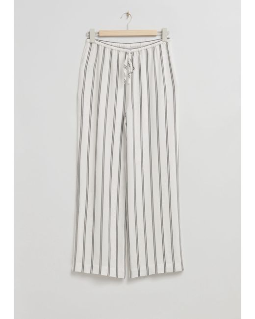 Other Stories Relaxed-Fit Straight Drawstring Trousers
