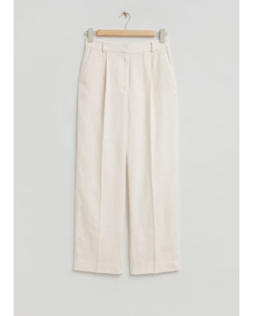 Other Stories Wide-Leg High-Waist Pleated Trousers