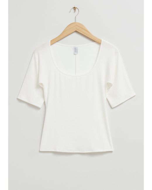 Other Stories Fitted Soft Square-Neck T-Shirt