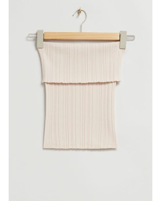 Other Stories Off-The-Shoulder Knitted Tube Top