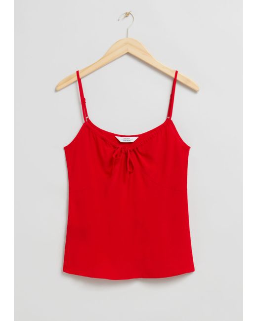 Other Stories Strappy Drawstring Detail Top