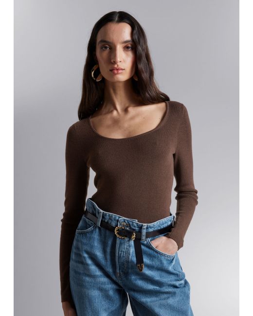 Other Stories Fitted Scoop-Neck Top