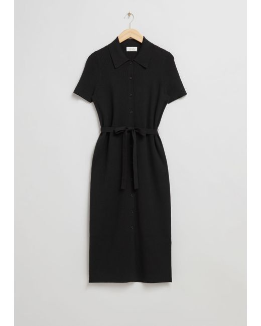 Other Stories Fitted Midi Buttoned Shirt Dress