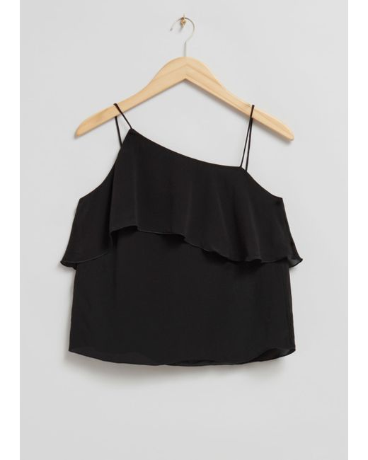 Other Stories Diagnol Frilled Detail Strappy Top
