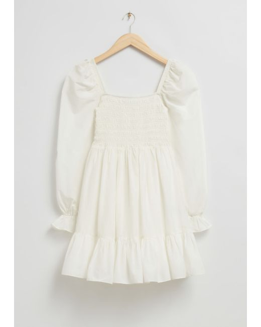 Other Stories Smocked Mini Dress