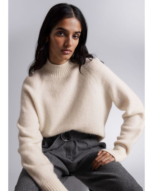 Other Stories Mock Neck Wool Sweater