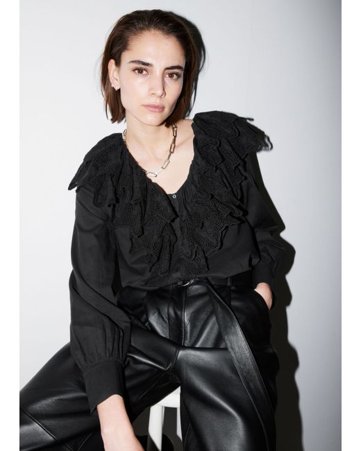 Other Stories Layered Ruffle Blouse