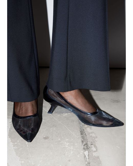 Other Stories Pointed Leather Pumps