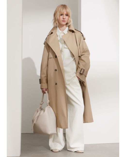 Other Stories Buckle-Belt Trench Coat
