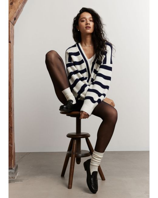 Other Stories Striped Knit Cardigan