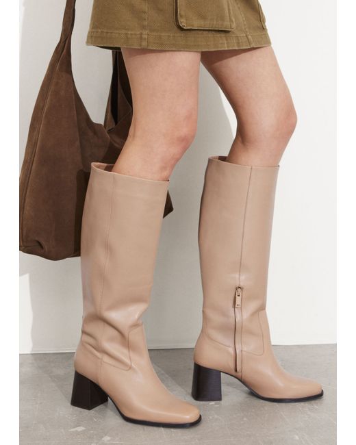 Other Stories Leather Knee Boots