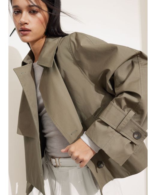 Other Stories Short Trench Coat Jacket