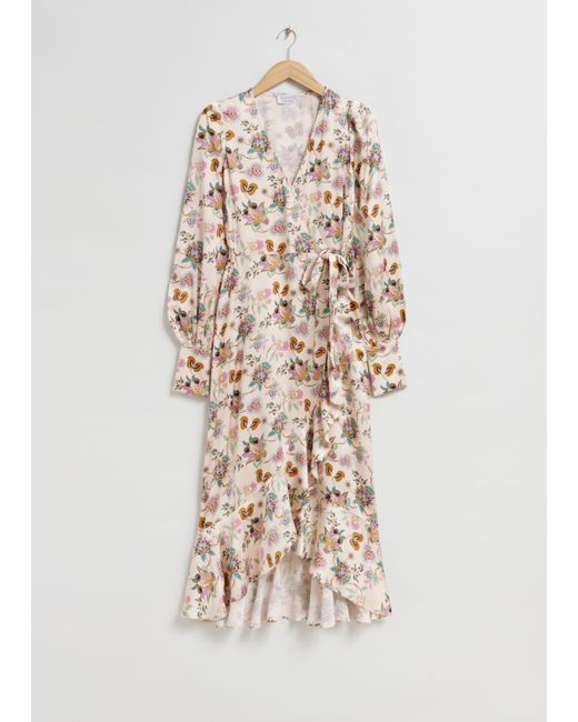 Other Stories Ruffled Wrap Dress