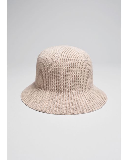 Other Stories Rib Knitted Bucket Hat