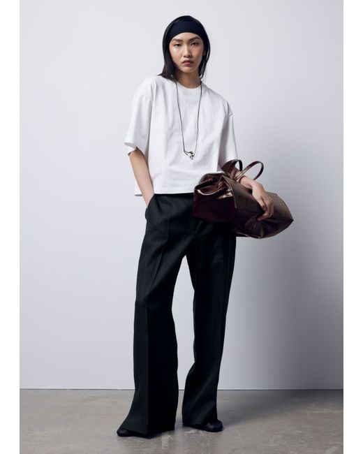 Other Stories Tailored Linen Trousers